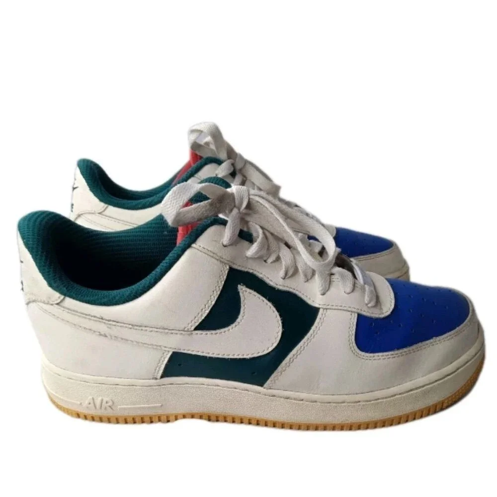 Nike By You ID Air Force 1 One CT7875-994 Men's Size 8.5 Blue Green White